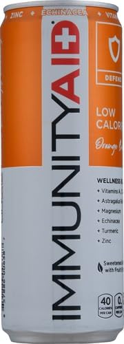 LIFEAID Wellness Blend With Echinacea Zinc Astragalus Vitamin C Only 45 Calories 100 Clean Vegan GlutenFree No Artificial Flavors Sodium or Caffeine cans Can, IMMUNITYAID, 12 Fl Oz