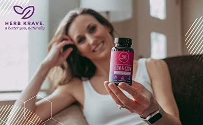 Flow and Glow Natural Hormone Balance for Women - PMS & Menopause Relief for Cramps, Mood Swings & Night Sweats with Donq Quai & Black Cohosh for Menopause - 60 Vegan Capsules (1 Pack)
