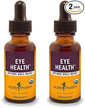 Herb Pharm Eye Health Liquid Herbal Formula with Bilberry and Goji Liquid Extracts - 1 Ounce (Pack of 2)