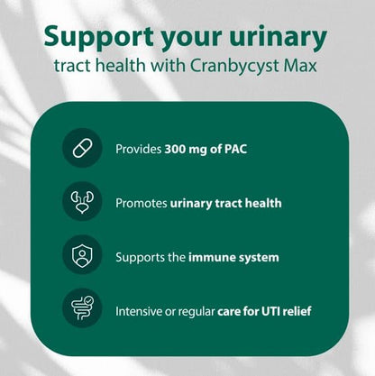 Cranbycyst Max – UTI Treatment for Women – 9 Glasses of Cranberry Juice in 1 Serving – Sugar-Free Cranberry Pills – Urinary Tract Health Support & UTI Protection – 30 CT