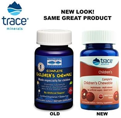 Trace Minerals Complete Children's Chewable - Gluten-Free Multivitamin for Kids - Chewable Multivitamin Supplement to Support Health & Development - 60 Chewable Wafers (30 Servings)