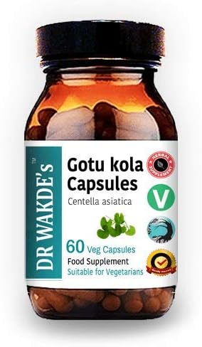 DR WAKDE'S Gotu kola Capsules (Mandukparni, Centella asciatia, 60 Veg Caps, Plant-Based Supplement, Ayurvedic Herb, All Natural, Vegan)