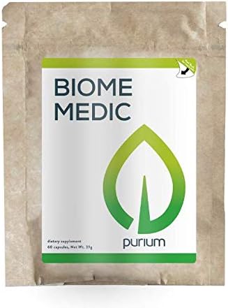 Purium Biome Medic - 60 Vegan Capsules - Gut Health Support Supplement, Removes GMO Toxins, Supports Good Bacteria, Repairs Microbiome - Vegetarian, Gluten Free - 60 Servings