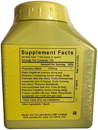 Sun Ten - Tang-KUEI & Ginseng Eight Comb Ba Zhen Tang Concentrated Granules 100g 848 by Baicao