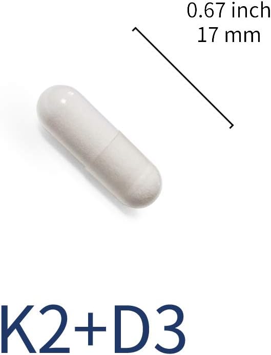 Lovita Vitamin K2 + D3, 400 IU Vegan Vitamin D3 & 120 mcg Vitamin K2 (MK-7), 2 in 1 Formula, Immune Vitamin Complex, Supports Your Heart, Teeth and Immune Function, 30 Vegetarian Capsules (Pack of 3)