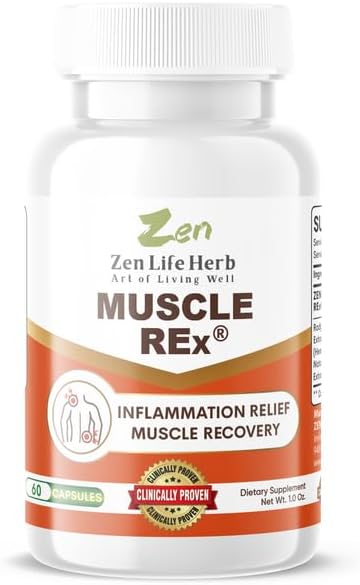 Muscle REx - Joint, Muscle & Nerve Support - Relax Aches & Chronic Discomfort Plant-Based Supplement (60 Capsules)