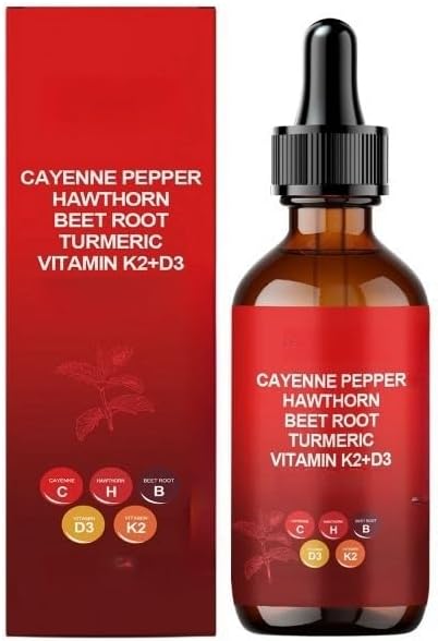 Aeluro Cayenne Drops, Chili Pepper Extract, 60ml Natural Cayenne Pepper Liquid Drops (1PCS)-dzz