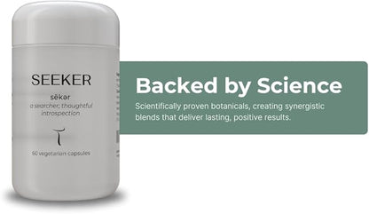 SEEKER Botanical Supplement by Setas – Organic Motherwort, Gotu Kola, & Holy Basil to Support Deep Introspective Reflection & Self-Exploration, Vegan & Non-GMO, 60-Day Supply