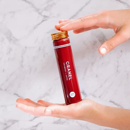 CRANEL UTI Support Cranberry Elixir, 4X Bottles (Monthly Supply) Clinically-Proven & Antibiotic-Free, Packed with 3,000 Real Cranberries (Tart Taste) Vegan & Non-GMO, Zero Added Sugar