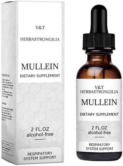 Mullein Leaf. Tincture Drops. 2fl oz. Alcohol Free. Liquid Extract. Vegan. Non - GMO & GMO Free. Herbal Supplement. Organic. Lung Cleanse.Immune, Respiratory Support. Detox