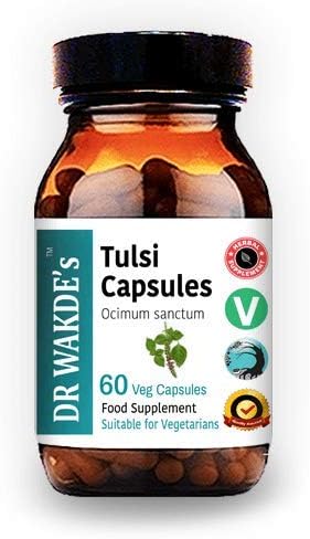 DR WAKDE'S Tulsi Capsules (Holy Basil, Ocimum Sanctum, 60 Veg Caps, Plant-Based Supplement, Ayurvedic Herb, All Natural, Vegan)
