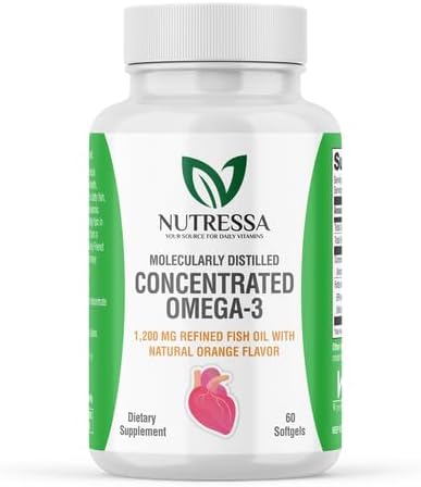 Nutressa® - Concentrated Omega-3 1,200mg Fish Oil-Natural Orange Flavor Softgels
