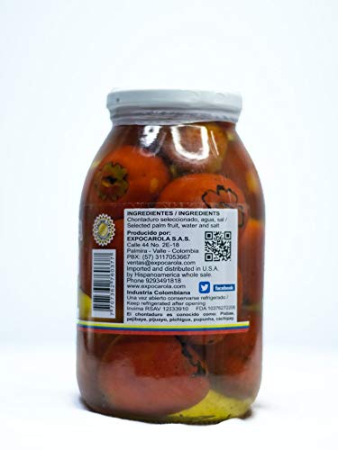 SuperFruit Peach Palm Fruit IN BRINE by Expocarola Essential Aminos, Omega 3 & 6, Supports Skin Health, Hair Loss, Free Radical Protection - Chontaduro en SALMUERA 480g - from Colombia