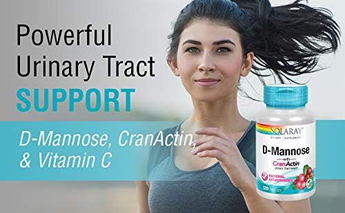 D-Mannose with CranActin Solaray 120 VCaps, Pack of 2