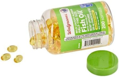 Finest Nutrition Half-the-Size Fish Oil 1200 mg, Softgels, 200 ea