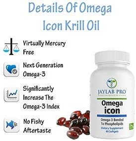 Omega Icon Antarctic Superba Boost Krill Oil Supplement– Phospholipid Bound Omega-3 Supplements, Astaxanthin, Supports Heart Health, 1000mg-100% Traceable from Sea to Shelf