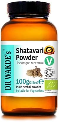 DR WAKDE'S Organic Shatavari Powder (Asparagus racemosa) - 100g (3.5oz) | Pure, Raw & Dried Powder | Ayurvedic Herb | Vegan | Nothing Added, Nothing Removed | Same Day Dispatch
