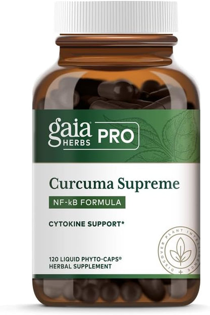 Gaia Herbs PRO Curcuma Supreme NF-kB Formula - Immune Support Supplement - Contains Turmeric Extract & Black Pepper Extract - 120 Liquid Phyto-Caps