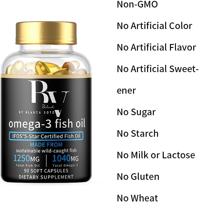 Pure Premium Omega-3 Fish Oil – Triple Strength, Heart & Brain Support – 90 Softgels