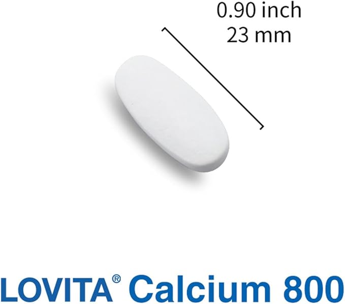 Lovita Calcium 800 mg, Highly Absorbable Bone Support with Magnesium, Vitamin D3 & K2 | Plus Zinc, Copper & Manganese, 120 Vegan Tablets