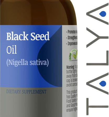 Black Seed Oil 3.4 fl. oz (100 ml) - Liquid Black Seed Oil - Dietary Supplement - Immune Support - High Thymoquinone - Cold Pressed - Pure Turkish Black Seed Oil - Non-GMO - Glass Bottle