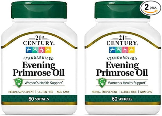 21st Century Evening Primrose Oil Softgels, 60 Count (Pack of 2)
