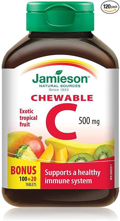 Jamieson Vitamin C Tropical Fruit 500mg 120 Tablets