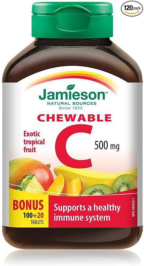 Jamieson Vitamin C Tropical Fruit 500mg 120 Tablets