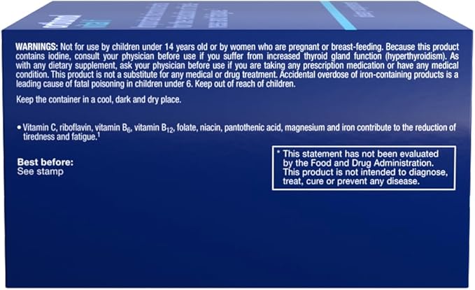 Orthomol Vital F Women's Multivitamin Tablets – 30-Day Supply for Enhanced Vitality, Energy, and Reduced Fatigue with Vitamins A, B, C, D, E, K, Calcium, Iodine & Omega-3