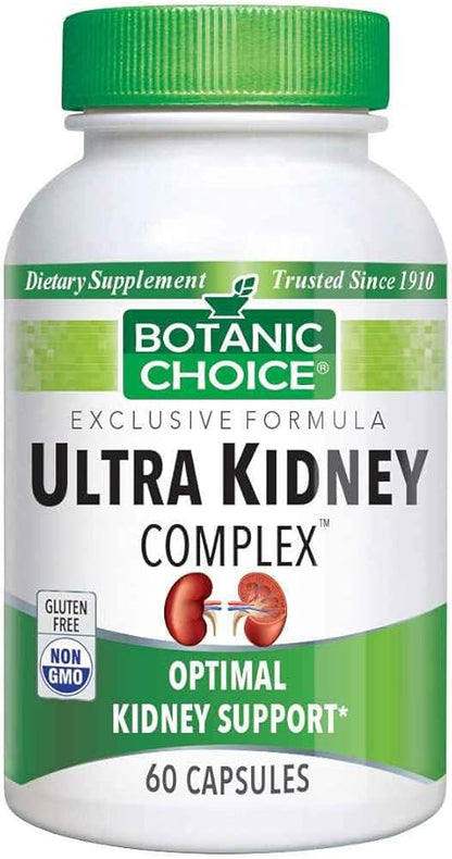 Botanic Choice Ultra Kidney Complex - Optimal Kidney Support with Milk Thistle, Green Tea & More- 60 Capsules