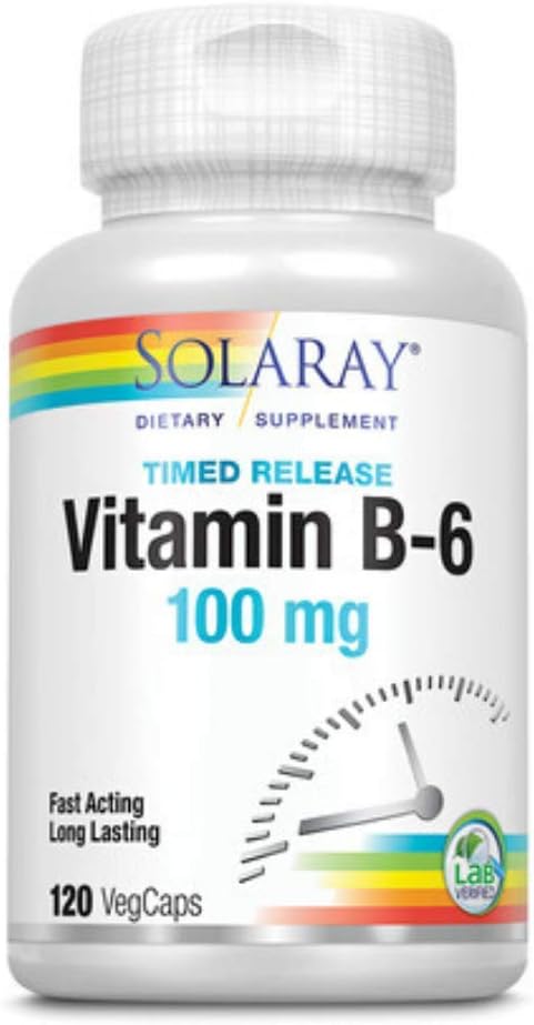 SOLARAY B-6 TSTR Supplement, 100mg | 120 Count