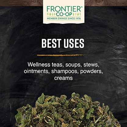 Frontier Co-op Organic Cut and Sifted Stinging Nettle Leaf 1lb | Pack of 2