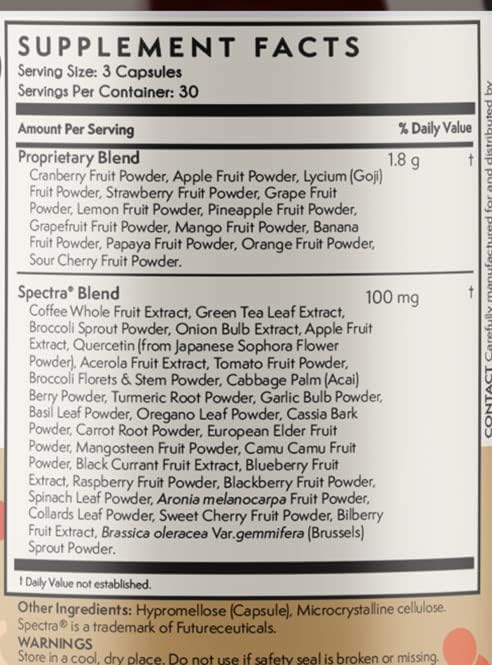 TERRA ORIGIN Fruit Superfood Supplements | 90 Capsules | Supports Energy, Non GMO, and Gluten Free | for Adults and Women