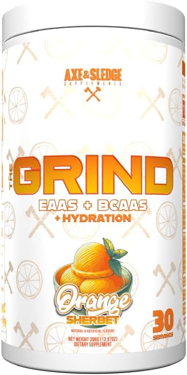 The Grind Essential Amino Acids, Branched Chain Amino Acids, 30 Servings (Orange Sherbet)