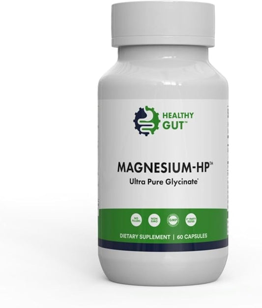 Magnesium-HP | Ultra Pure Glycinate with Zero Fillers | 180 mg Magnesium Glycinate | 60 Servings