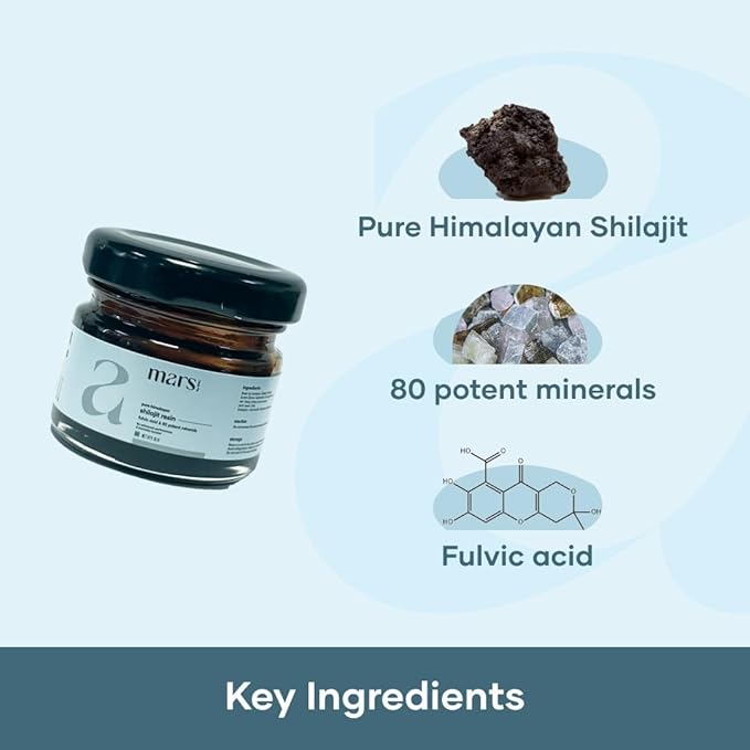 Mars Pure Himalayan Shilajit (Resin) | Pure Organic Shilajit Resin sourced from Himalayas | Strength, Stamina, Immunity | Good Health Company - 15 g | Pack of 1