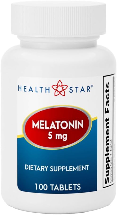 GeriCare Melatonin 5mg Tablets, Balances Nighttime Routine - Helps Adjust to Changing Schedules - Promotes Restful Evenings – Easy-to-Take Tablets, 100 Count (Pack of 1)