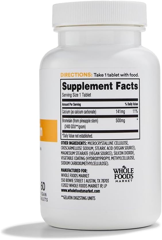 Whole Foods Market, Bromelain, 60 CT