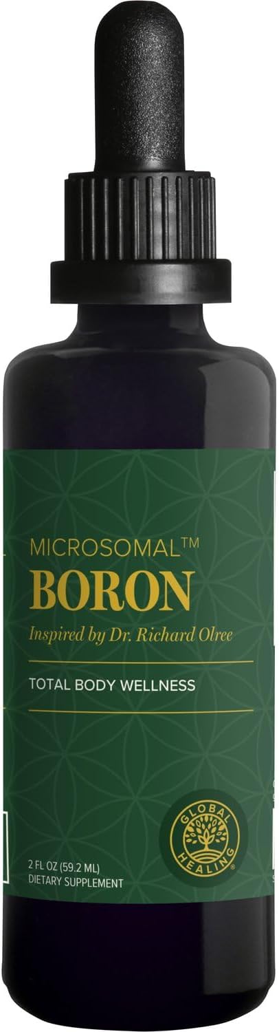 Global Healing Center - Boron Supplement for Men and Women - More Bioavailable Than Liposomal for Bone Health, Metabolism, and Enhanced Magnesium Absorption, 5 mg (2 Oz)