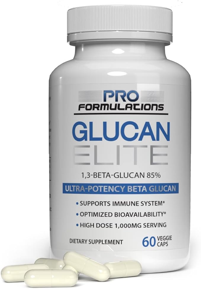 Glucan Elite - Beta 1-3D Glucan - 60 vcaps - Ultra-Potency Beta Glucan - Highest Bioavailability with BGF-Immune - Immune System Support