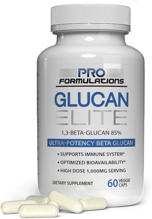 Glucan Elite - Beta 1-3D Glucan - 60 vcaps - Ultra-Potency Beta Glucan - Highest Bioavailability with BGF-Immune - Immune System Support