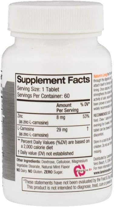 Lane Innovative - Nature's Lining, Chewable Tablets, Helps Protect Stomach Wall, Long Lasting Relief, Supports Digestive Balance* (60 Servings)