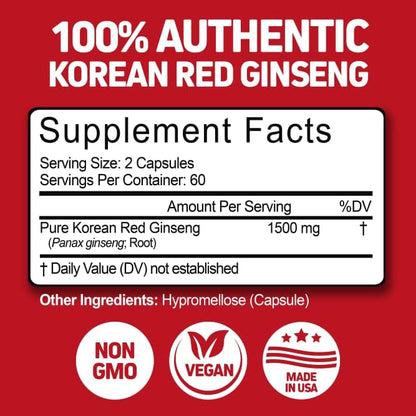Herbtonics Multi Collagen Gummies Type 1,2,3,5 & 10 with Biotin for Hair Growth, Skin, Nails - Korean Red Panax Ginseng 1500mg - High Potency Ginseng for Energy, Performance & Immune Support for Men