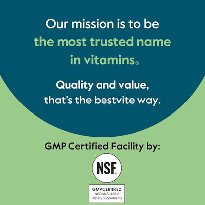 BESTVITE Magtein Magnesium L-Threonate Capsules - 2000mg per Serving (120 Vegetarian Capsules) - Patented and Bioavailable Magnesium - No Stearates - No Fillers - Vegan - Non GMO - Gluten Free