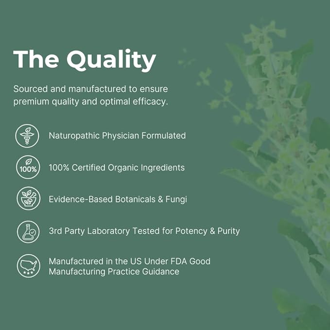 SEEKER Botanical Supplement by Setas – Organic Motherwort, Gotu Kola, & Holy Basil to Support Deep Introspective Reflection & Self-Exploration, Vegan & Non-GMO, 60-Day Supply