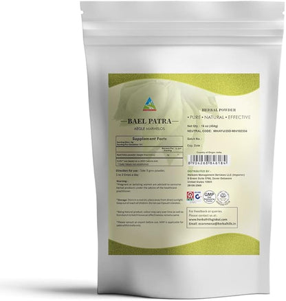 HERBAL HILLS Neem Leaf Powder and Bilva Bael Leaf Powder Pack of 2 Combo