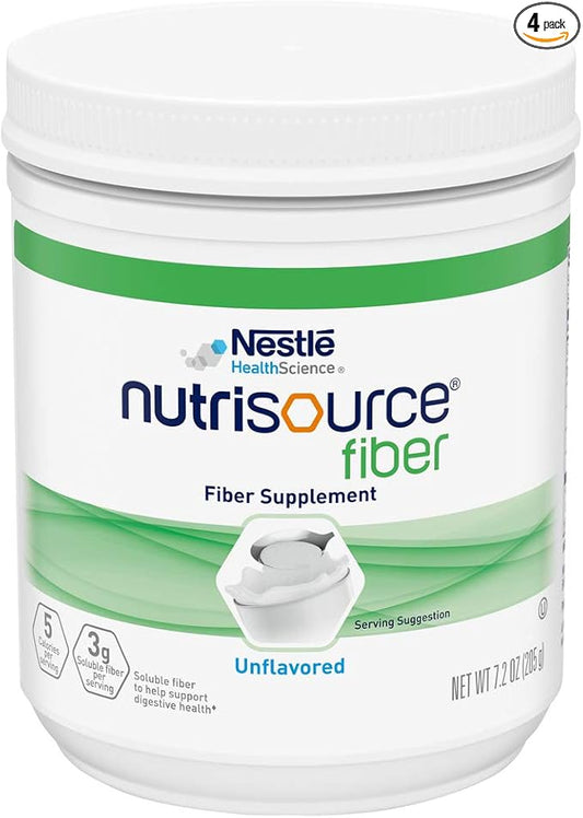 Fiber Dietary Fiber Nutritional Supplements, Unflavored, 7.2 Ounce (Pack of 4)