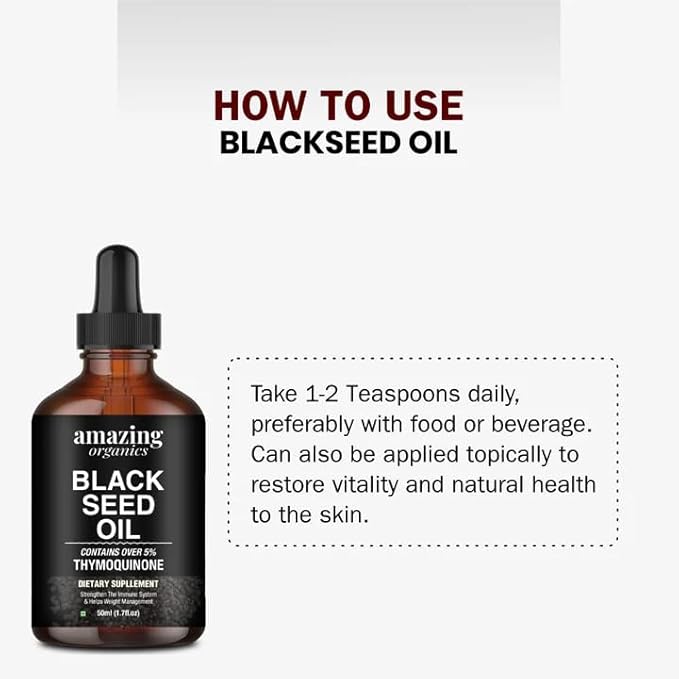 Black Seed Oil 50 ML - Pure, Cold-Pressed, for Enhanced Wellness and Vitality
