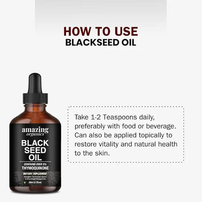Black Seed Oil 50 ML - Pure, Cold-Pressed, for Enhanced Wellness and Vitality