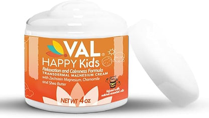 VAL Magnesium Cream for Kids | Relaxation for Daytime & Bedtime Routine | Gentle Zechstein Magnesium Chloride | Calm & Mood Support | with Chamomile, Shea Butter & Essential Oils | USA Made | 4oz